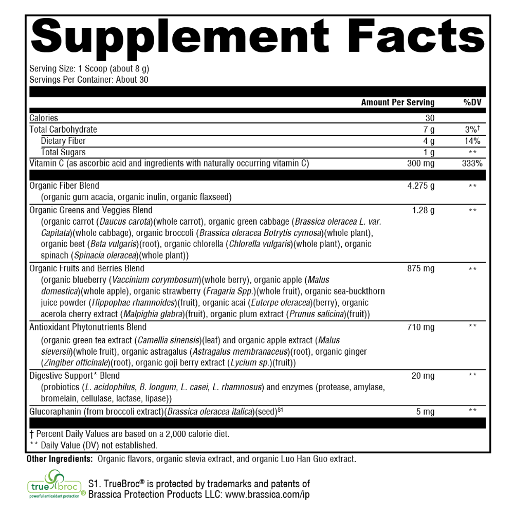 Exceed Greens + Reds Organic Grain-Free Superfood